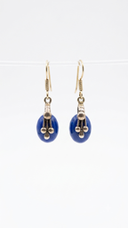 Vintage Blue Stone Drop Earrings