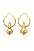 Gold Tribal Hoop Earrings
