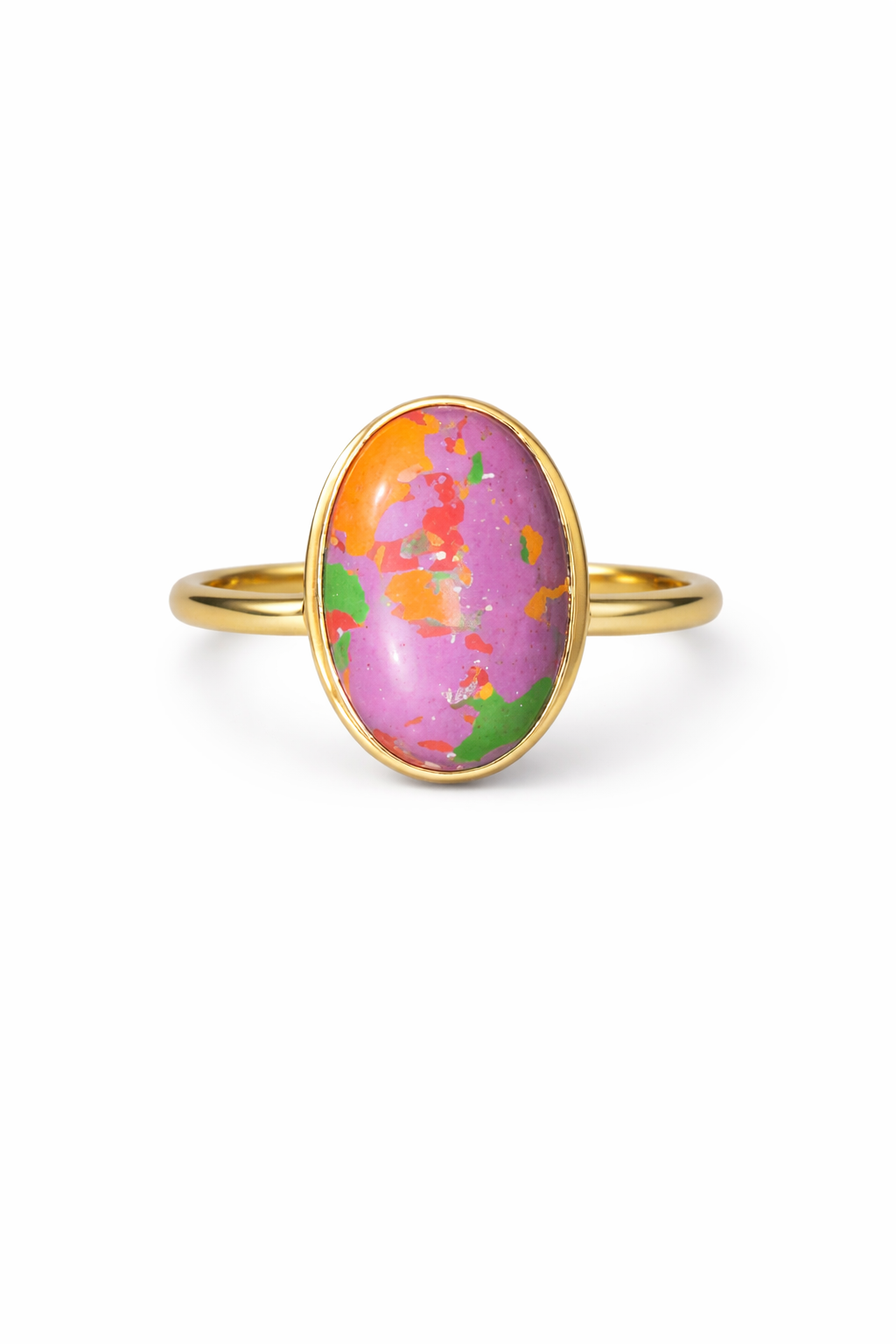 Colorful Abstract Stone Ring