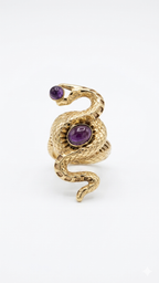 Serpent Amethyst Wrap Ring