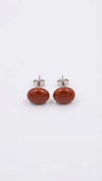 Natural Red Jasper Stud Earrings
