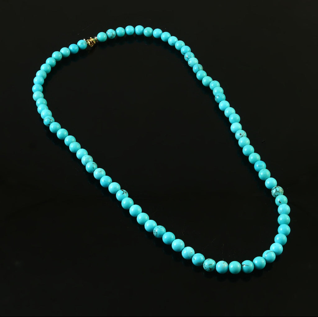 Natural Turquoise Beaded Necklace