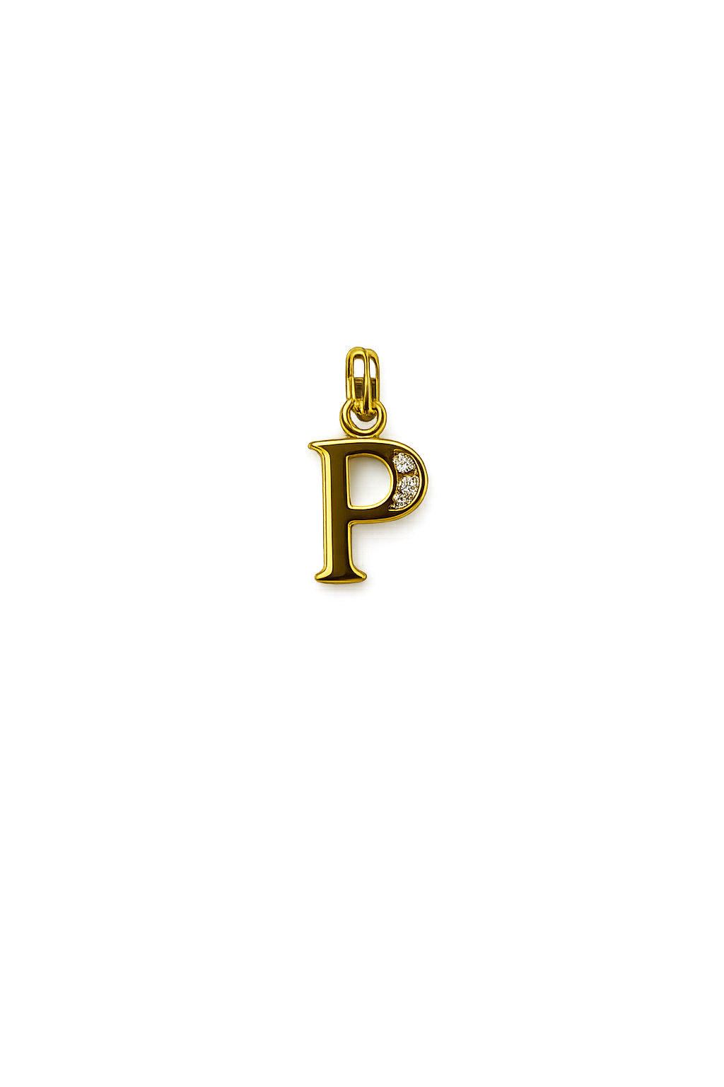 Elegant Gold Initial “P” Pendant