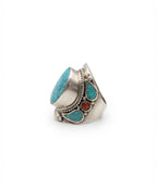 Turquoise Statement Ring, Handmade Boho