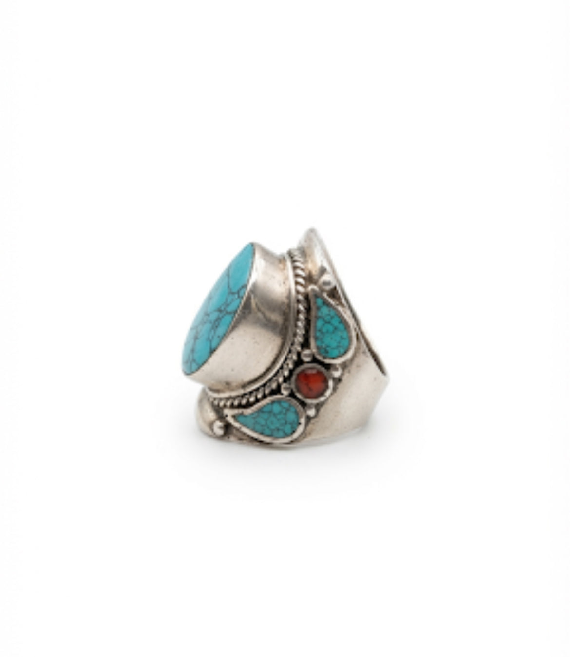 Turquoise Statement Ring, Handmade Boho