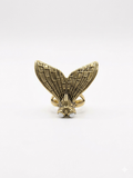 Antique Gold Moth Statement Adjustable Ring