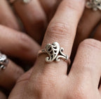 Elegant Silver Scroll Ring | Vintage Filigree Minimalist