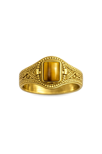 Vintage Gold Tiger Eye Ring for Women