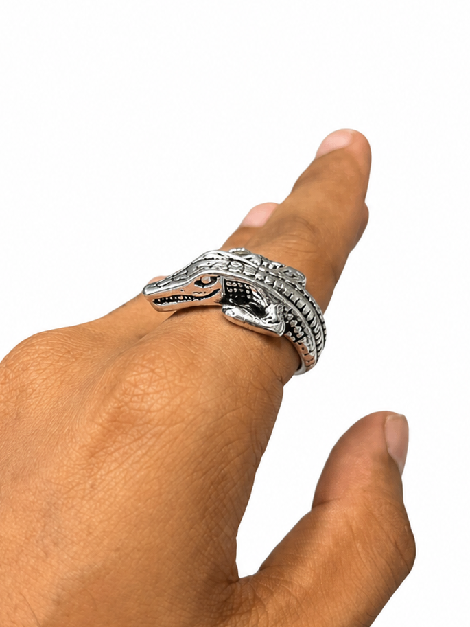 Crocodile Skull Ring | Gothic Alligator Skull Ring