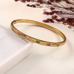 Multi-Stone Minimal Bangle
