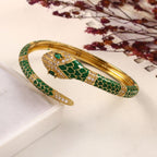 Emerald Serpent Pavé Cuff