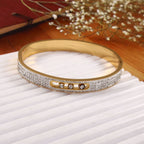 Triple Row Pavé Crystal Bangle