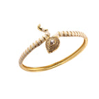 White Serpent Pavé Cuff