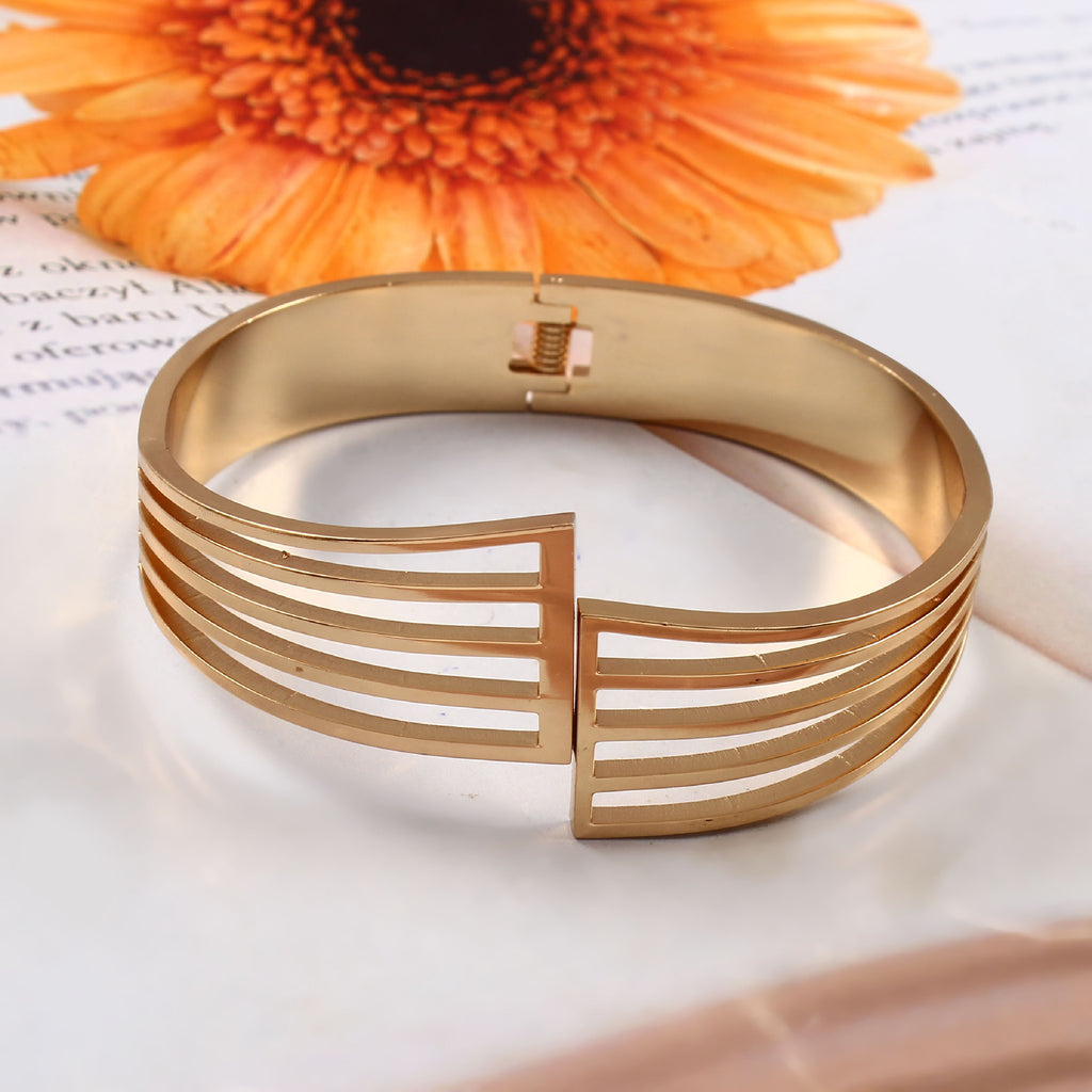 Modern Grid Open Cuff