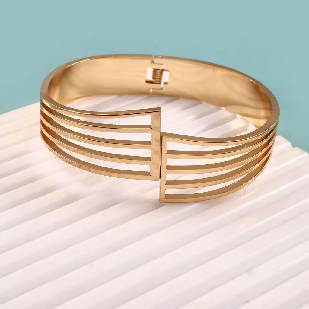 Modern Grid Open Cuff