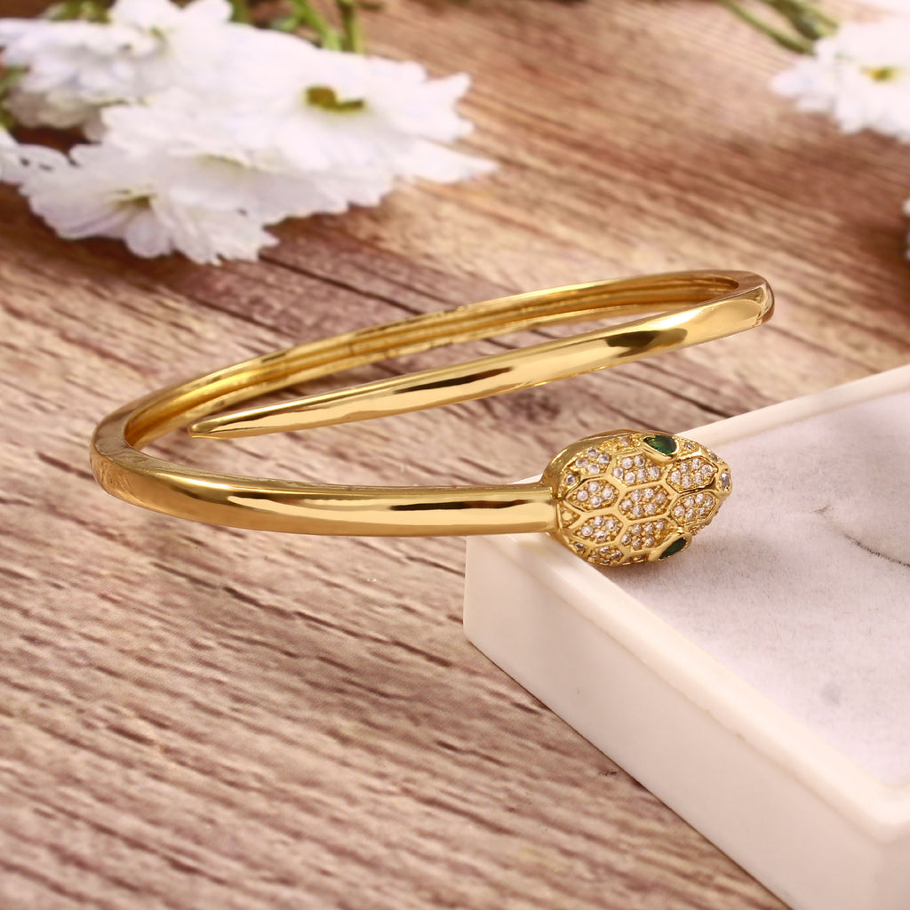 Minimal Serpent Coil Bangle