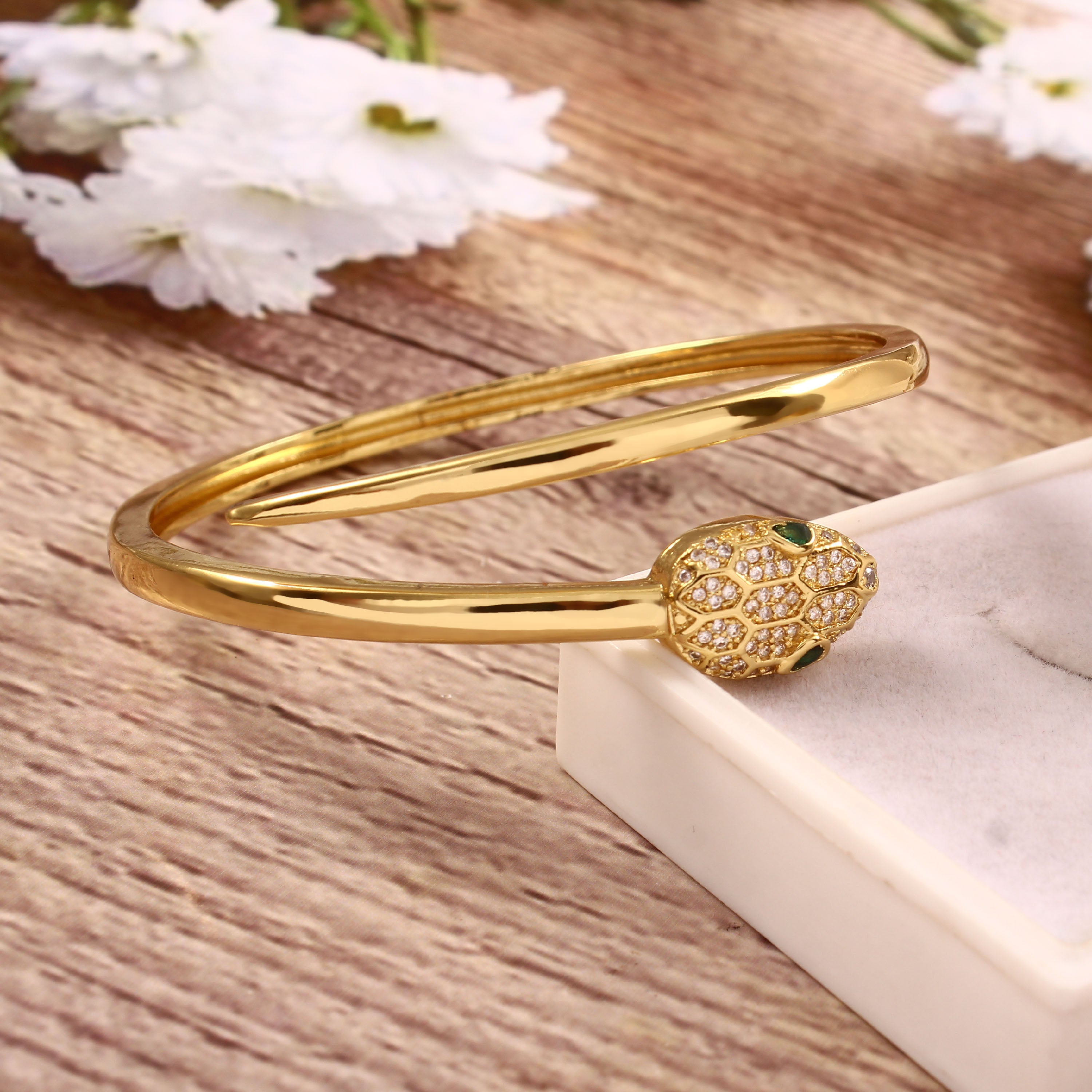 Minimal Serpent Coil Bangle