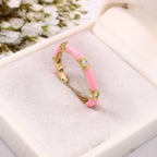 Blush Bamboo Enamel Ring