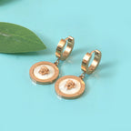 Gold Medusa Drop Earrings