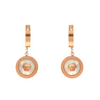 Gold Medusa Drop Earrings