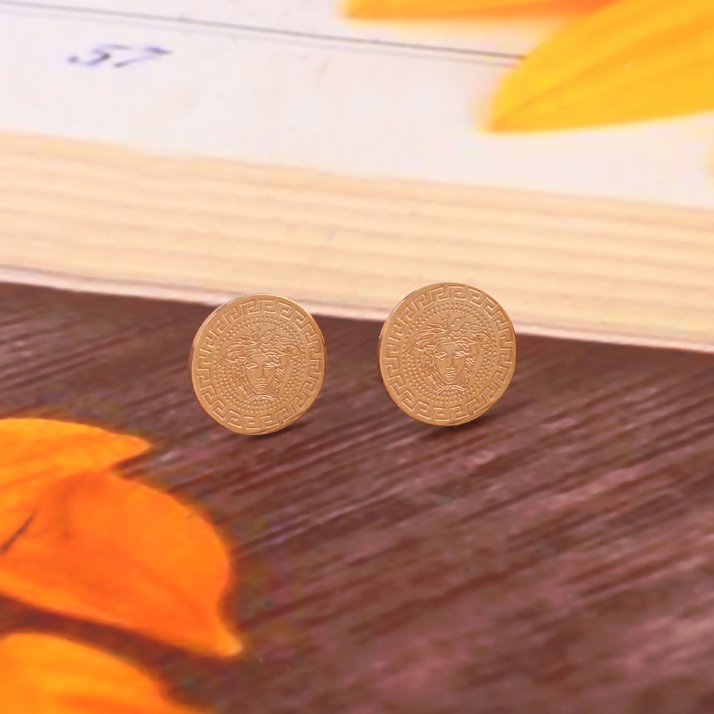 Classic Medusa Coin Studs