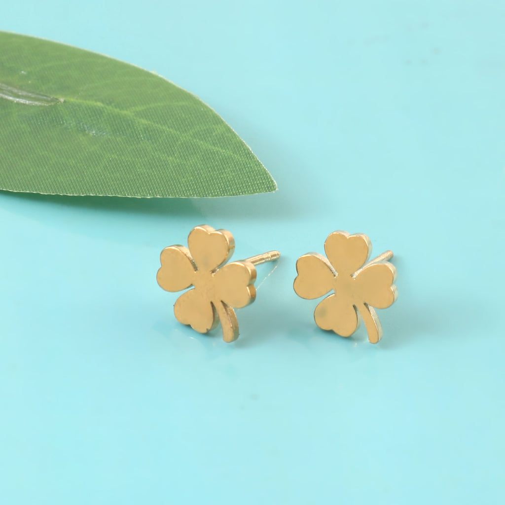 Four Leaf Clover Stud Earrings