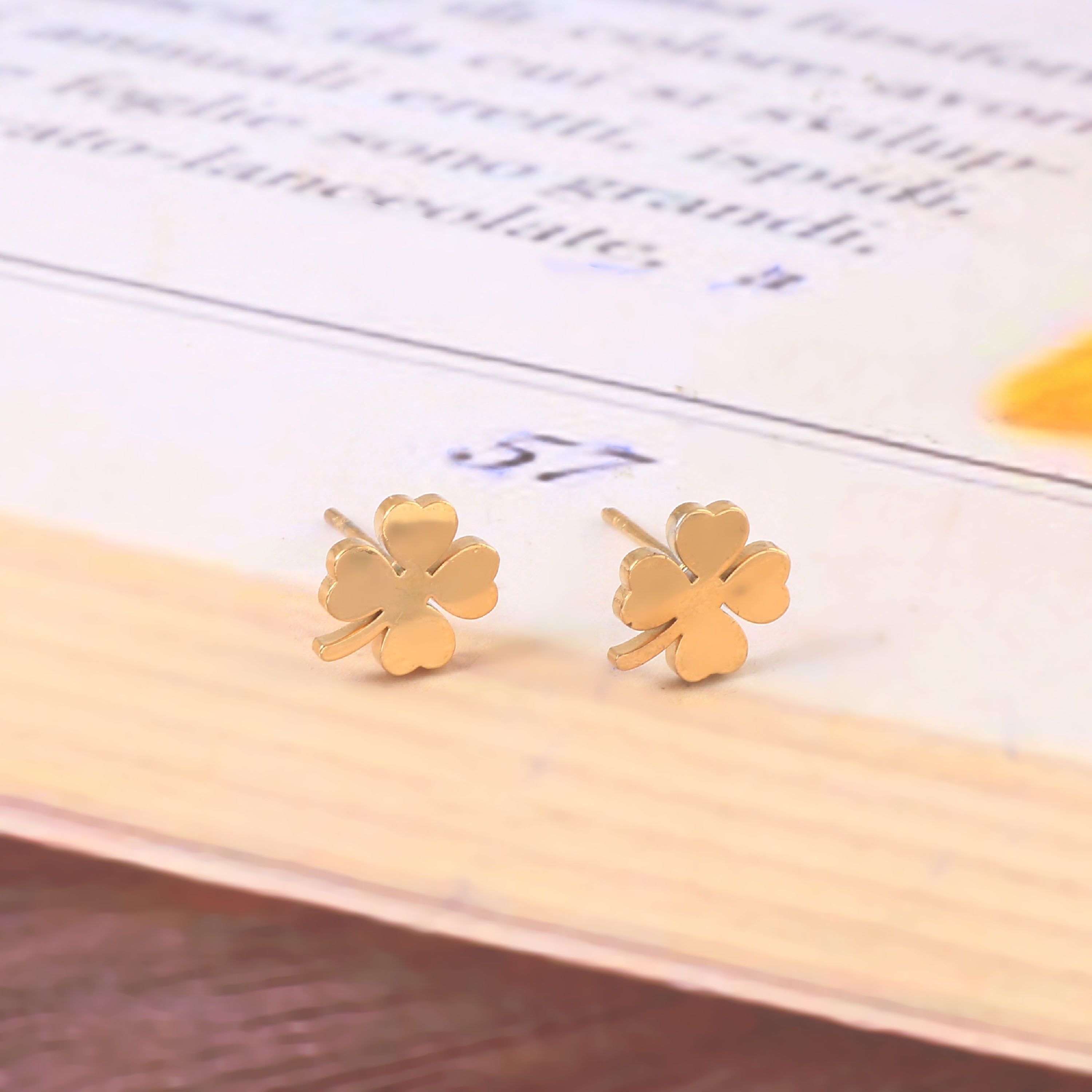 Four Leaf Clover Stud Earrings