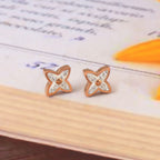 Crystal Monogram Flower Studs