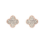 Pavé Clover Studs