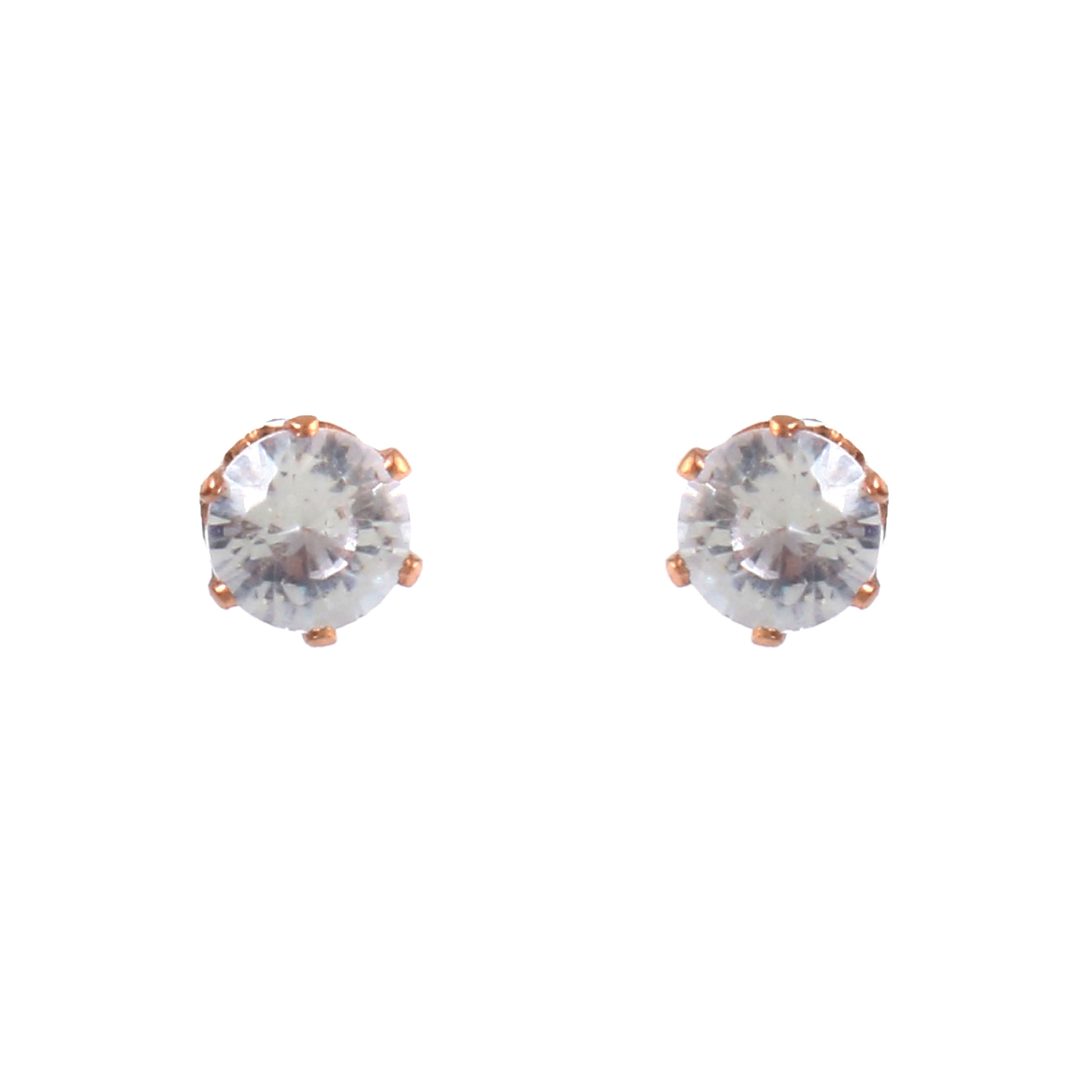 Petite Solitaire Studs (5–6 mm look)