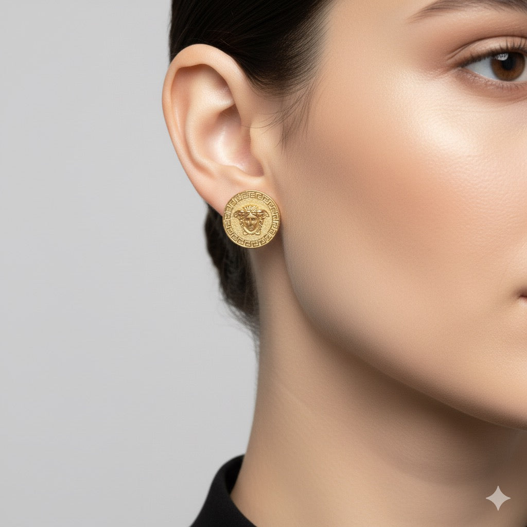 Classic Medusa Coin Studs