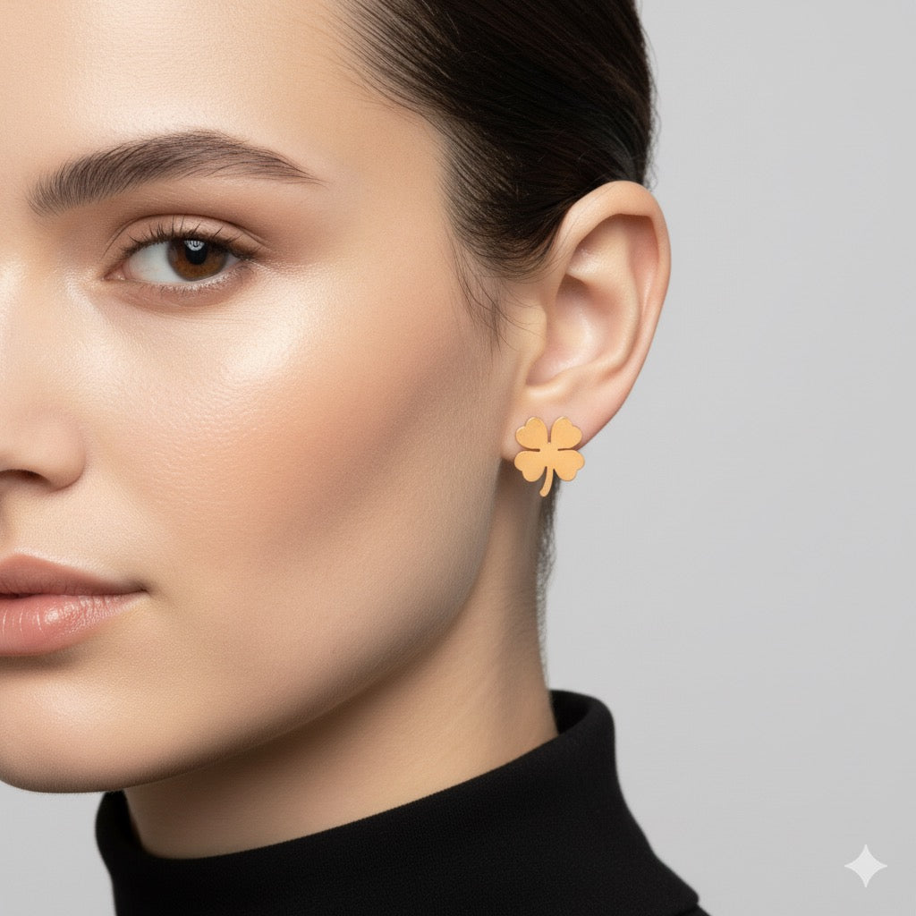 Four Leaf Clover Stud Earrings