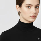 Black Heart Stud Earrings