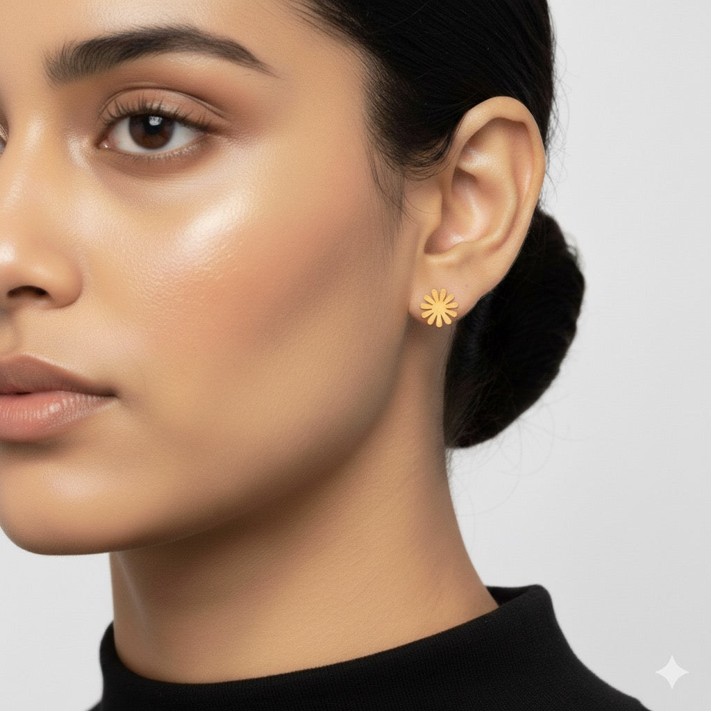 Golden Daisy Studs