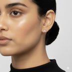 Crystal Monogram Flower Studs