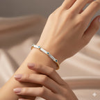 White Evil Eye Enamel Cuff