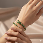 Emerald Serpent Pavé Cuff