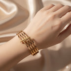 Modern Grid Open Cuff