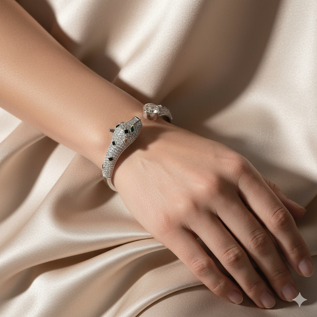 Panther Crystal Cuff