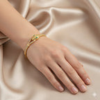 Emerald Serpent Head Bangle