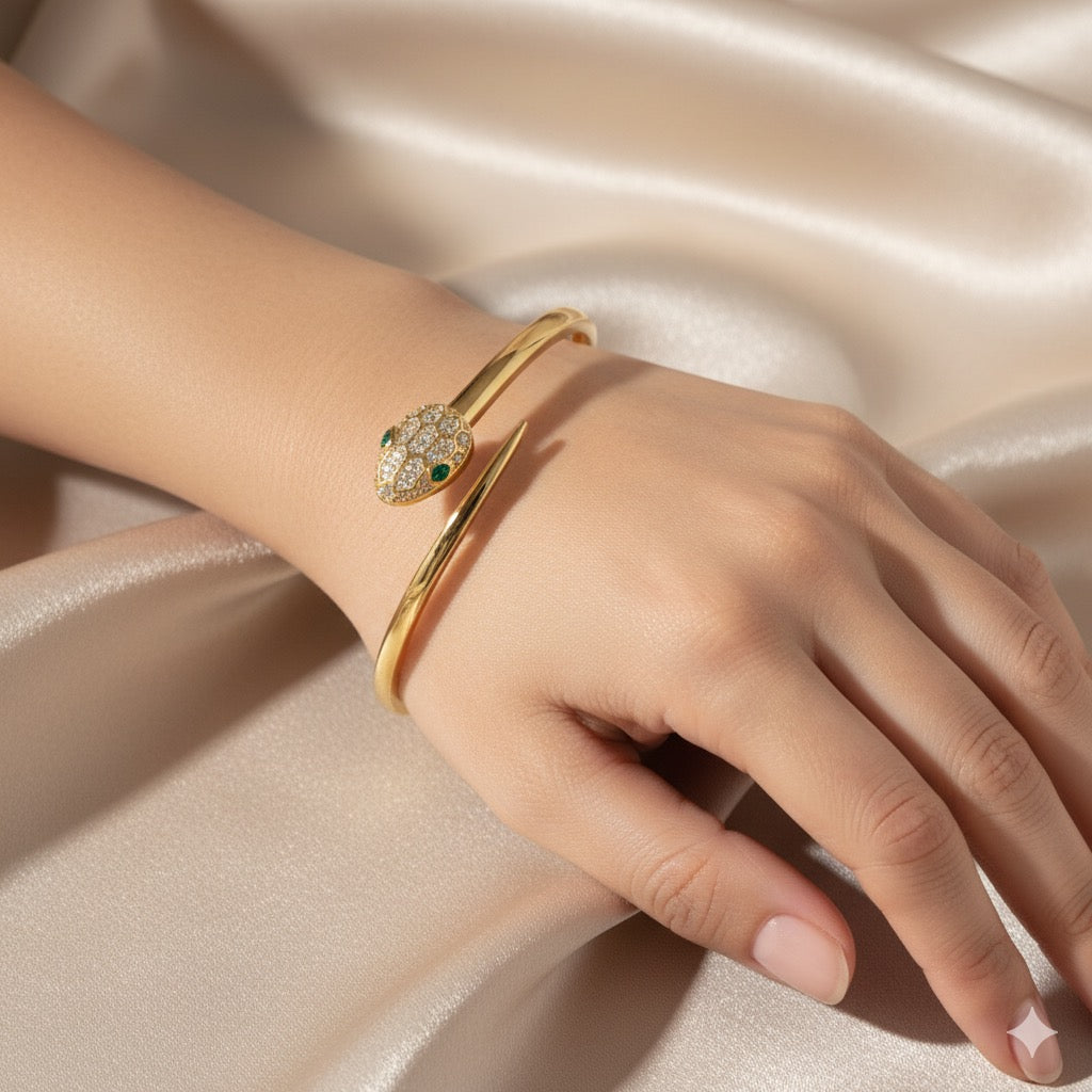 Minimal Serpent Coil Bangle