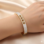 Triple Row Pavé Crystal Bangle