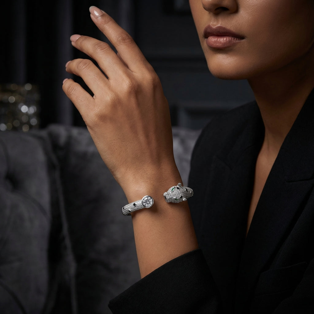 Panther Crystal Cuff