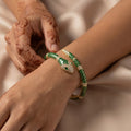 Emerald Serpent Pavé Cuff