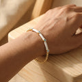 White Evil Eye Enamel Cuff