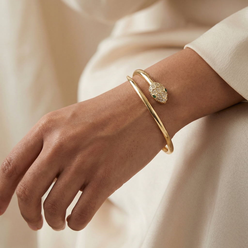 Minimal Serpent Coil Bangle