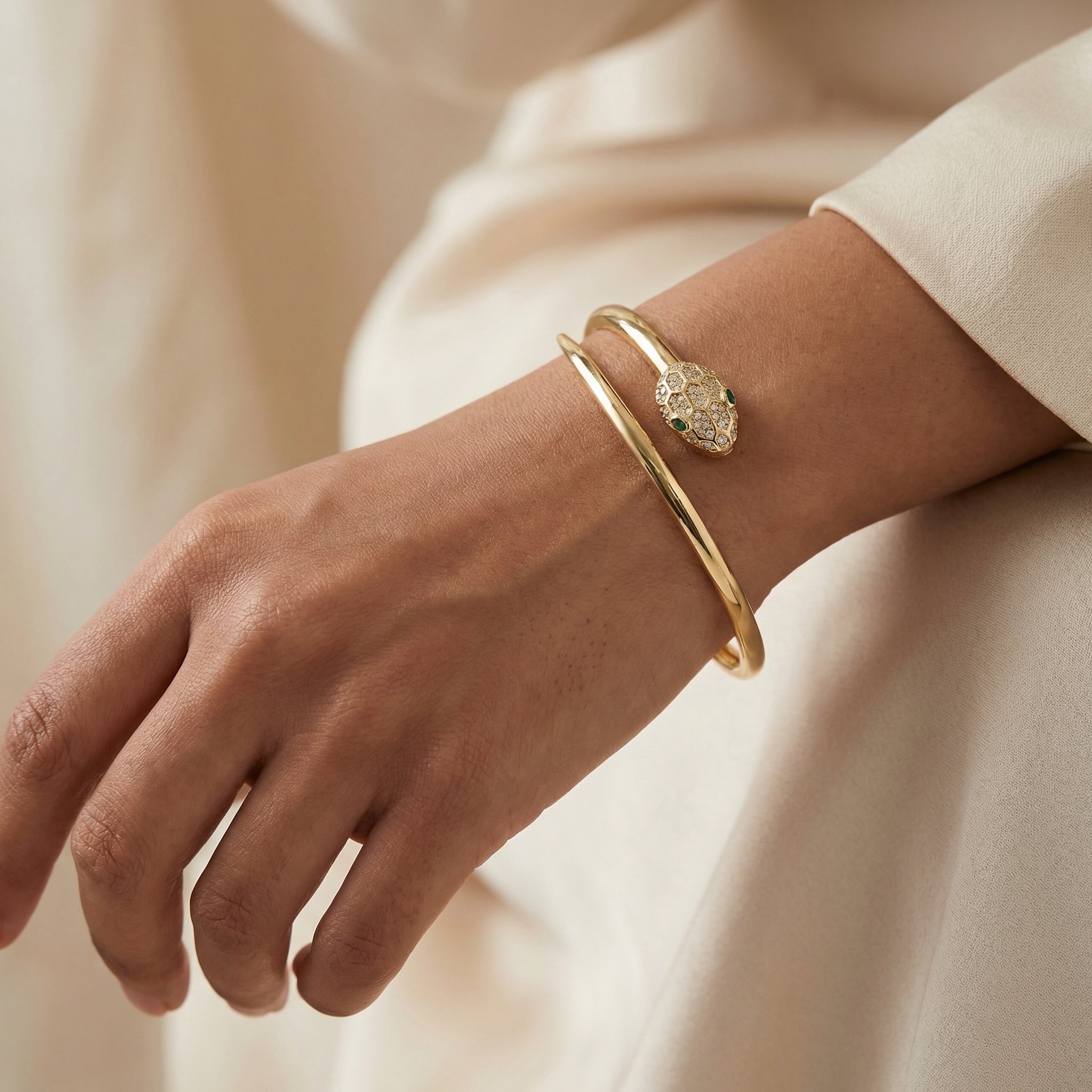 Minimal Serpent Coil Bangle