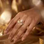 Celestial Starburst Diamond Ring in Gold