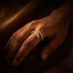 Golden Serpent Statement Ring